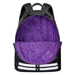 Wednesday Miércoles Mochila Casual Varsity Negro 6L Urbana con Compartimento y Bolsillos Laterales