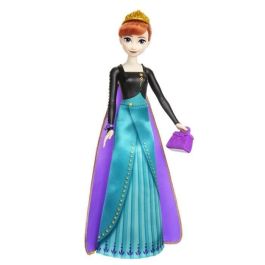 Mattel HXD27 Muñeca Disney Frozen Anna Spin & Reveal Unboxing con Escenario, Accesorios y Pegatinas +3 Años
