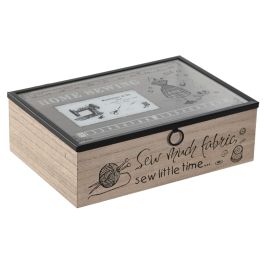 Costurero Vintage DKD Home Decor Natural Negro 17 x 8 x 25 cm (6 Unidades) Precio: 51.79000013. SKU: B1GZZRQEF6