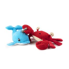 Gloria Juguete Peluche Divertido Cangrejo Coco para Perro con Squeaker, Textura Blanda, Color Rojo, Poliéster