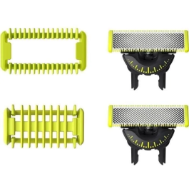 Philips Cuchillas de Repuesto OneBlade QP624/50 Acero Inoxidable con Protección para la Piel - 2 Cuchillas