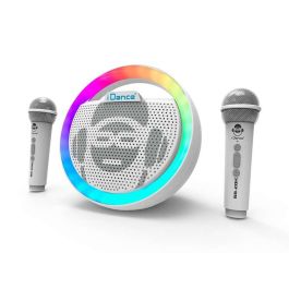 Altavoz karaoke con forma circular y luces disco. incluye 2 microfonos inhalambricos 21,5x22x15 cm Altavoz karaoke con forma circular y luces disco. incluye 2 microfonos inhalambricos 21,5x22x15 cm