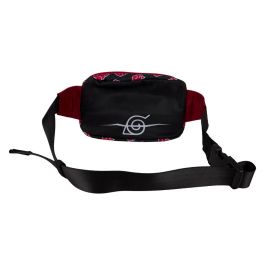 Loungefly Riñonera Naruto Shippuden, de nylon, correa ajustable, bolsillo frontal con cremallera y herrajes plateados