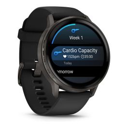 Garmin Venu 4 Reloj Inteligente 45mm Silicona Negro/Gris Fundido