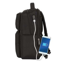 Safta Business Mochila para portátil de 15,6" con USB y 2 bolsillos, Negra, 31x44x13cm