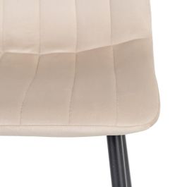 Silla Beige Terciopelo Salón 45 X 51 X 88,50 cm