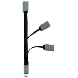 LogiLink UA0315 Hub USB 3.1 Type-C de 3 Puertos, Velocidad 5000 Mbit/s, Negro y Gris