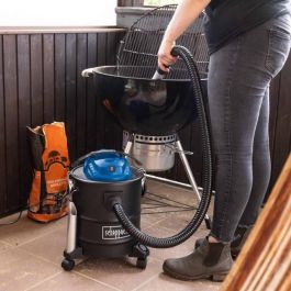 Scheppach SCH4046664243328 Aspirador de Cenizas AVC25, Depósito 20L, Potencia 1300W para Limpieza de Chimeneas y Estufas