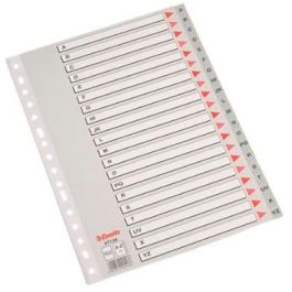 Esselte Separador Índice Abecedario Multitaladro Folio Gris Polipropileno Precio: 5.50000055. SKU: B12H4FP4YY