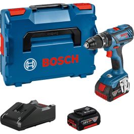 Bosch Professional GSB 18V-28 Taladro Percutor 18V 63 Nm, Mandril 13mm, Kit 2 Baterías 4.0Ah, Cargador GAL 18V40, Maletín L-Case