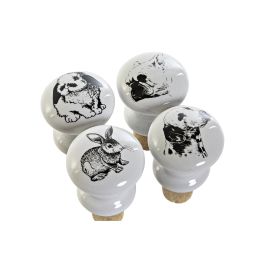 DKD Home Decor Tapón Mediterráneo Cerámica Corcho Blanco Negro Diseño Perro Conejo 6x4x4 cm Set 24 Unidades Surtido Aleatorio Precio: 20.81442. SKU: B173XPVBKN