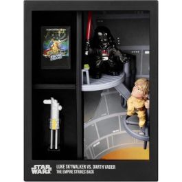 Fandrop FAN0630996920770 Figura STAR WARS Luke vs Darth Vader Vitrina con escena de culto + mini póster 18 cm
