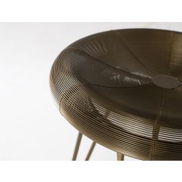 Giner Y Colomer - Taburete Alto de Metal 76 cm, Color Dorado, para Bar o Cocina