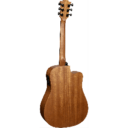 LAG Guitarra Acústica Dreadnought Hyvibe 10 A/E Cutaway para Zurdos con Funda Delux