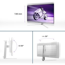 Philips Evnia 32M2N8900 Monitor Gaming 31.5" 4K UHD QD-OLED 240Hz 0.03ms G-SYNC Altura Regulable Blanco