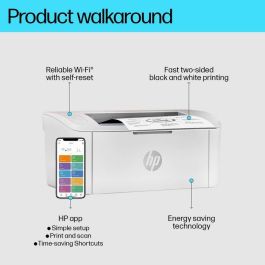 HP M110w Impresora Láser Monocromo Ultracompacta y Eficiente, Impresión Rápida de Alta Calidad con App HP Smart, para Hogar u Oficina HP M110w Impresora Láser Monocromo Ultracompacta y Eficiente, Impresión Rápida de Alta Calidad con App HP Smart, para Hogar u Oficina