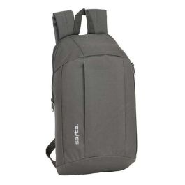 Safta Mini Mochila Bolsillo Vertical Gris Humo