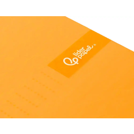 Liderpapel Cuaderno Espiral A4 Crafty Tapa Forrada 80 Hojas 90gr Cuadro 4mm con Margen Color Naranja