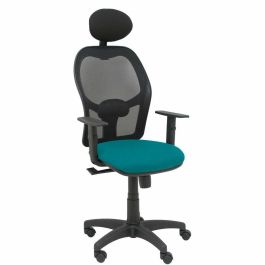 PIQUERAS Y CRESPO Silla Alocen malla negra asiento bali verde petroleo brazos regulables cabecero fijo Precio: 204.49999944. SKU: S5703921