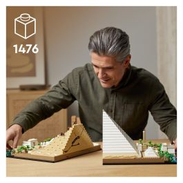 LEGO 21058 Architecture La Gran Pirámide de Giza, modelo de hobby creativo para construir, monumento mundial y decoración