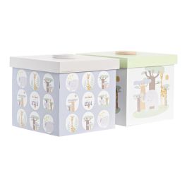 DKD Home Decor Decoración Kids Baobab Blanco Azul 11.5 x 11 x 11.5 cm (6 Unidades)