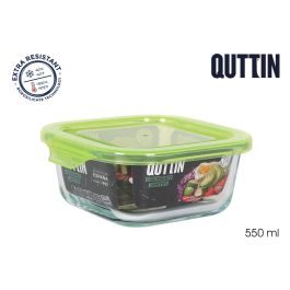 Fiambrera cuadrada con tapa verde 14x14 cm Quttin (12 Unidades) Precio: 20.59000009. SKU: B1G9JN7LGB