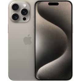 Apple iPhone 15 Pro Max 256GB Natural Titanium (Pantalla OLED 6.7", Cámara 48MP, iOS 17)