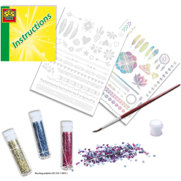 Ses Creative Tatuajes 3 en 1 SES8710341141554 Multicolor Blanco para Niños a partir de 5 meses