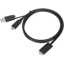 Targus Cable USB-C a USB-C con Conector USB-A Integrado, Macho-Macho, con Tornillo, 1.8 m, para Transferencia de Datos