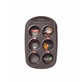 Pyrex 1452001 Molde para Muffins Redondo Acero al Carbono Antiadherente 6 Cavidades