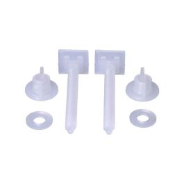 Edm Juego de tornillos para tapa wc 9 cm PVC