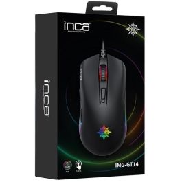 INCA IMG-GT14 Ratón Gaming 3600 DPI RGB, 7 Botones, USB, Negro