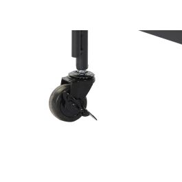 DKD Home Decor Camarera Loft de Metal y Cristal Negra 40.5 cm Largo x 75.5 cm Alto x 60.5 cm Ancho