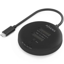 Aisens ASDS-2M2N05-BK Dock USB 3.2 Gen2x2 Doble Bahía para SSD M.2 NVMe con Clonación sin PC Gris