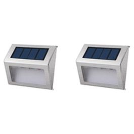 Lumisky Pack 2 focos solares de pared impermeables exteriores, 3 LED blancos, 2 modos, encendido automático Lumisky Pack 2 focos solares de pared impermeables exteriores, 3 LED blancos, 2 modos, encendido automático