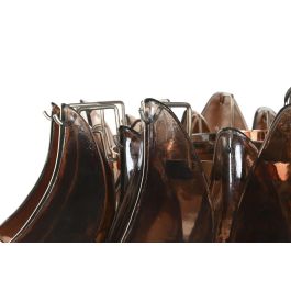 DKD Home Decor 1c25 Lámpara de Techo India lamps Plateado Marrón Acero Cristal 80x80x80 cm E14 25W DKD Home Decor 1c25 Lámpara de Techo India lamps Plateado Marrón Acero Cristal 80x80x80 cm E14 25W