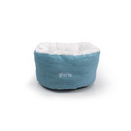 Gloria Cama Donut Capileira 40x23 cm Azul para Mascotas con Relleno Reciclado y Base Antideslizante Lavable a Máquina