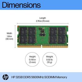 HP 32GB DDR5 5600 SODIMM Memory HP 32GB DDR5 5600 SODIMM Memory