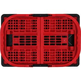Inde Caja Plegable con Asas 16L Rojo/Negro 39x25.5x21 cm (10 Unidades)