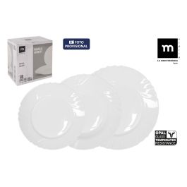 La Mediterranea Vajilla 18 Piezas Redonda Opal "Everett" Colección Everett con Platos de 25.3 cm, 23 cm y 20.5 cm (2 Unidades) Precio: 33.4999995. SKU: B1ALAEE7Q3