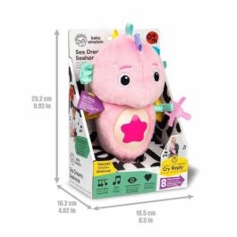 Baby Einstein BAB0074451998858 Luz de noche caballito de mar rosa para bebé, musical, luminoso, ruido blanco, clip para chupete