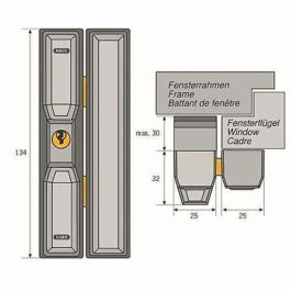 Abus FTS3002 S KA AL0125 Cerradura de Seguridad para Ventanas de Aluminio, Madera, Plástico - Requiere Llave solo para Apertura Abus FTS3002 S KA AL0125 Cerradura de Seguridad para Ventanas de Aluminio, Madera, Plástico - Requiere Llave solo para Apertura
