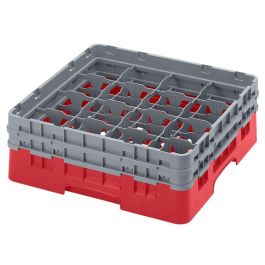 CAMBRO - 16S434-163 - Cesta de lavado 16 comp. 2 alturas - 10,9 cm Ø máx. - alt. máx. 13,5 cm - 50 x 50 x 18,4 cm - Rojo Precio: 56.50000015. SKU: B12PFQZ8TH