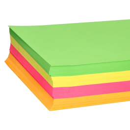 Liderpapel Papel Color DIN A4 75 gr Neón Surtido Paquete 500 Hojas
