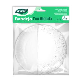 Set de 4 Bandejas Redondas con Blonda 16 cm Algon (48 Cajas) Set de 4 Bandejas Redondas con Blonda 16 cm Algon (48 Cajas)