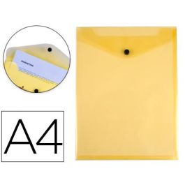 Carpeta Liderpapel Dossier Broche Polipropileno Din A4 Formato Vertical Amarilla Transparente 50 Hojas 10 unidades