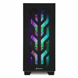Sharkoon CA300T Torre E-ATX ELITE SHARK, Cristal Templado, Panel I/O Iluminado, 3x Ventiladores RGB, Negro para PC Gaming Alta Gama