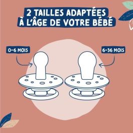 Dodie AUC3700763510156 Chupetes Gaia de Caucho Natural para Bebés +6 Meses - Pack 2 Unidades