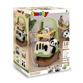 Smoby SMO3032163404057 Carro Veterinario Zoo con Peluche Panda y Accesorios - 2 en 1: Jaula Transporte