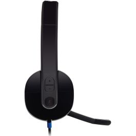 Logitech H540 Auriculares USB con Micrófono con Reducción de Ruido, Sonido Estéreo Digital y Controles en Oreja. Diseño Cómodo